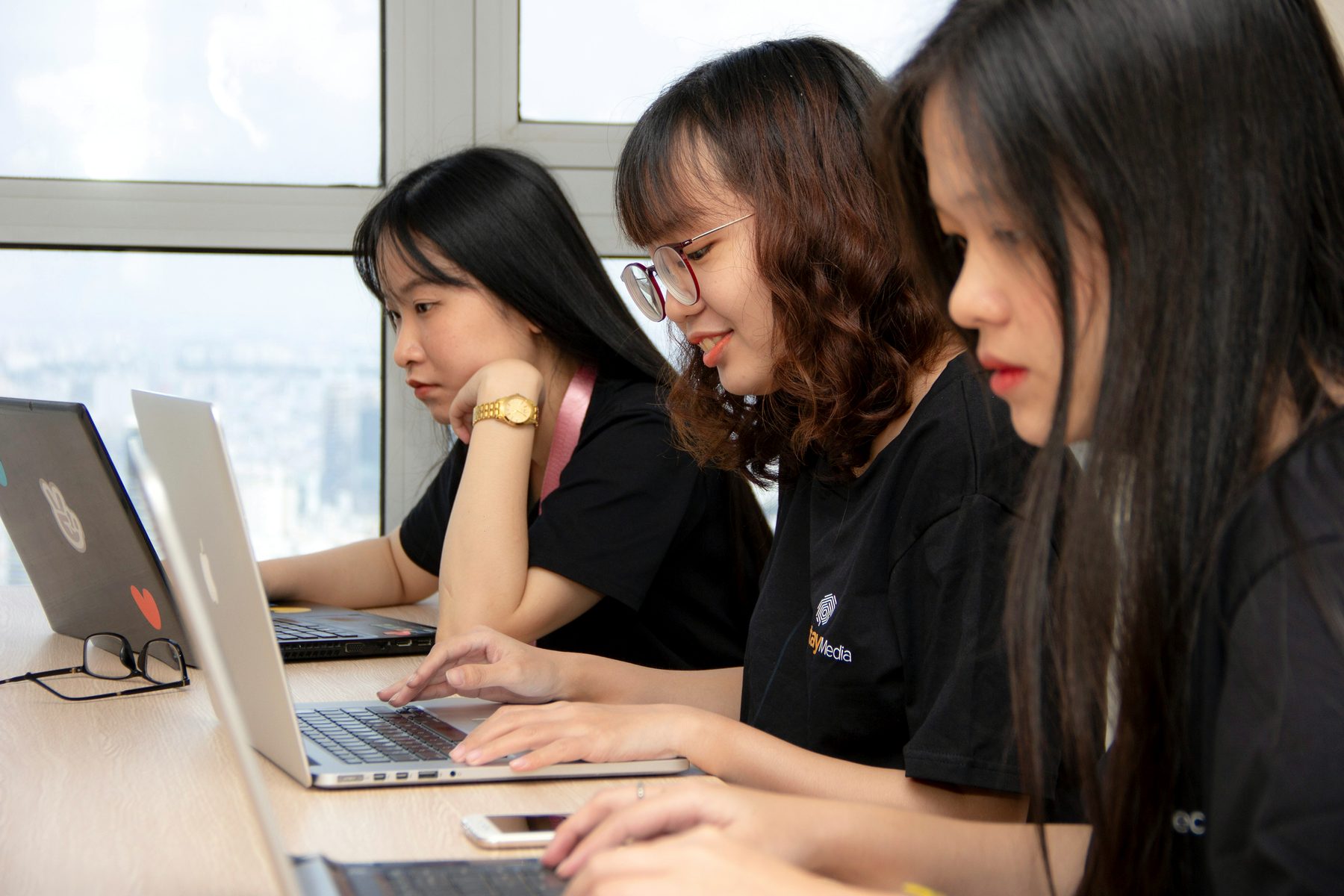 Real study environments support a premium education feel.